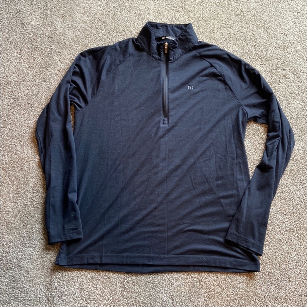 Travis Mathew Men’s Black size Large golf 1/4 zip pullover